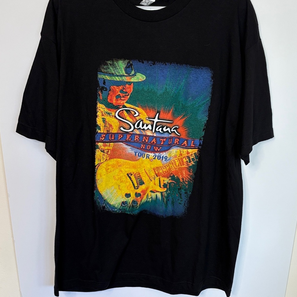 The Santana Supernatural Now Tour 2019 with The Doobie Brothers double sided.